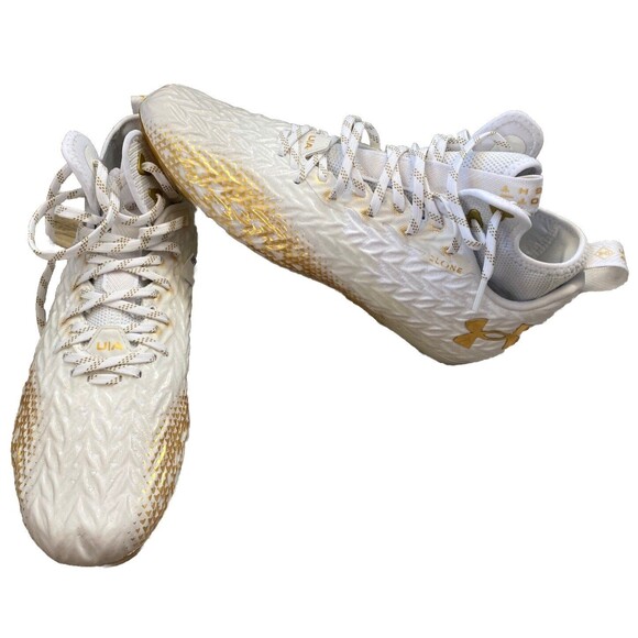 Under Armour Football Cleats MC Spotlight Clone White Gold Men\'s Size 11.5 main image 5